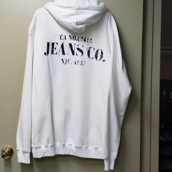 White Ladies Zippered Hooded Sweater /Jacket Size 2XL - Picture 4 of 5